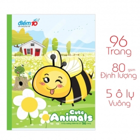 Tập học sinh 96 trang 5 ô ly vuông 80 gsm Điểm 10 TP-NB074 (hình ngẫu nhiên)